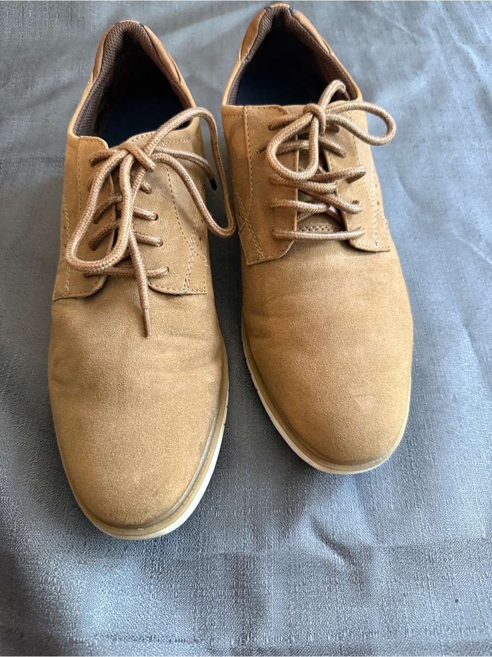 Dr. Scholl's Men's Tan Suede Derby Oxfords